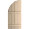 Ekena Millwork Smooth 4 Board Joined Board-n-Batten w/Quarter Round Arch Top Faux Wood Shutters, 22W x 84H, PR SHUBJQ22X84SMPR - alternate 7
